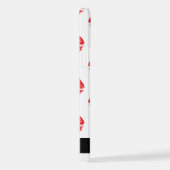 赤い唇、赤い口紅、唇のパターン、あなたの名前 iPhoneケース (右側面)