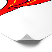 赤い唐辛子を横に2つ ポスター (角)