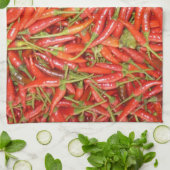 赤い唐辛子 キッチンタオル (折り畳み)