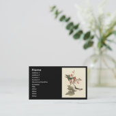 赤い喉を持った、またはルビーの喉を持ったハミングバード 名刺 (スタンド正面)