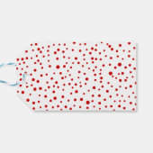 赤い喜びと果実のクリスマスフォト ギフトタグ (裏面横)