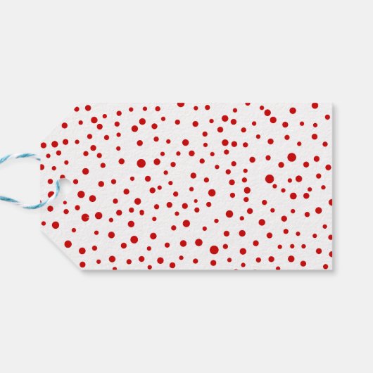 赤い喜びと果実のクリスマスフォト ギフトタグ (裏面横)