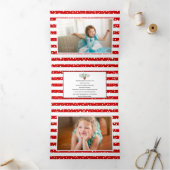 赤い喜びと果実クリスマスの休日の写真 三つ折りクリスマスカード (内部)