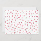 赤い喜びのスノーフレーク水平アーチフレーム2写真 シーズンカード (裏面)