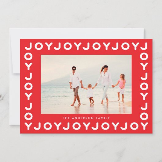 赤い喜び |クリスマスフォトフレーム シーズンカード (正面)