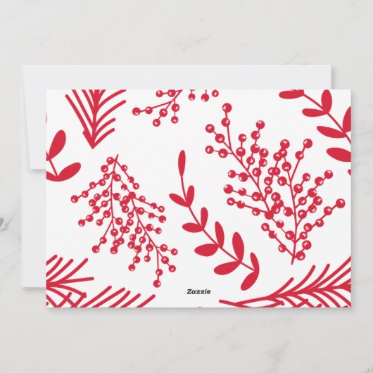 赤い喜び |クリスマスフォトフレーム シーズンカード (裏面)