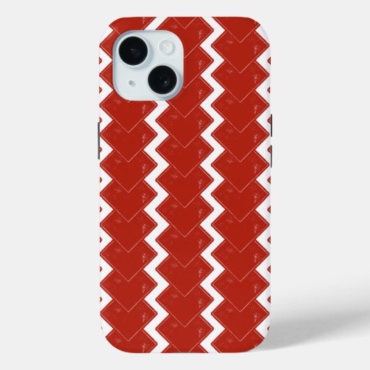 赤い四角のカードのデッキ Case-Mate iPhoneケース (裏面)