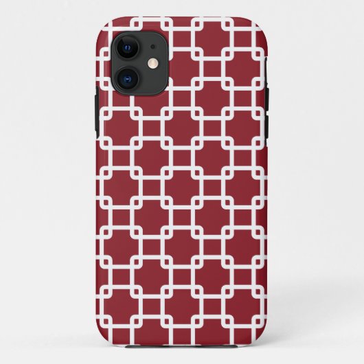 赤い四角のリンクパターンiPhone 5ケース Case-Mate iPhoneケース (裏面)