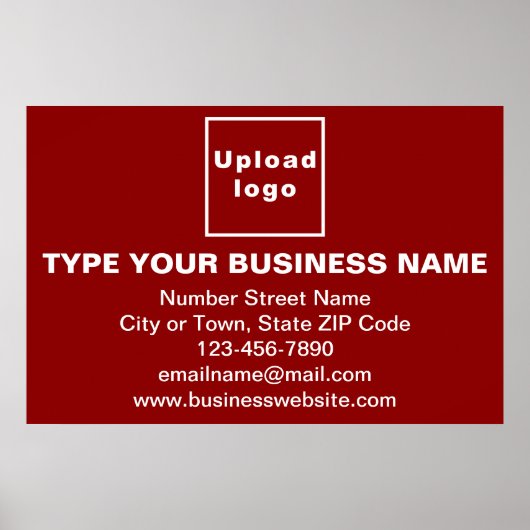 赤い四角形の上にビジネスブランドのポスター ポスター (正面)