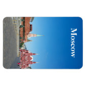 赤い四角。モスクワ マグネット (横)