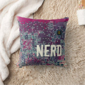 赤い回路基板おたくレトロデザイン クッション (ブランケット)