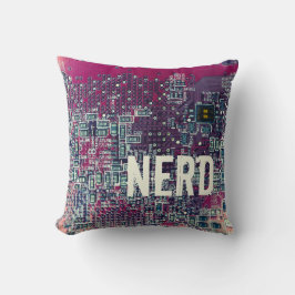 赤い回路基板おたくレトロデザイン クッション