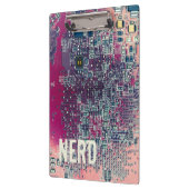 赤い回路基板おたくレトロデザイン クリップボード (左)