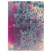 赤い回路基板おたくレトロデザイン クリップボード (裏面)