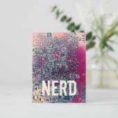 赤い回路基板おたくレトロデザイン シーズンポストカード (スタンド正面)