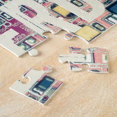 赤い回路基板おたくレトロデザイン ジグソーパズル (側面)