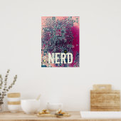 赤い回路基板おたくレトロデザイン ポスター (キッチン)