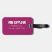 赤い回路基板おたくレトロデザイン ラゲッジタグ (裏面横)