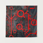 赤い回路 タペストリー (正面(横))