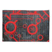 赤い回路 枕カバー (裏面)