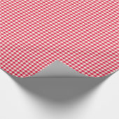 赤い国のギンガムの点検パターン ラッピングペーパー (角)