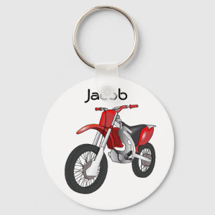 赤い土のバイクのオートバイKeychain キーホルダー