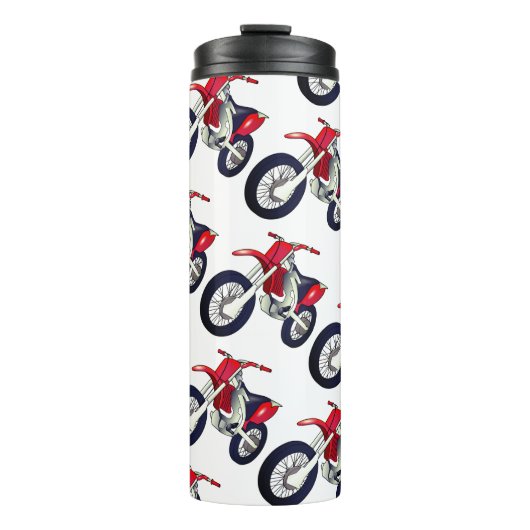 赤い土のバイクのバイクのカスタムの色の背景 タンブラー (正面)