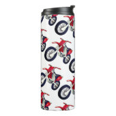 赤い土のバイクのバイクのカスタムの色の背景 タンブラー (回転左)