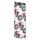 赤い土のバイクのバイクのカスタムの色の背景 タンブラー (回転右)