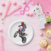 赤い土のバイク ペーパープレート (パーティー)