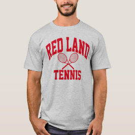赤い土地のテニスのTシャツ Tシャツ