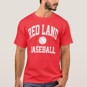 赤い土地の野球のTシャツ Tシャツ