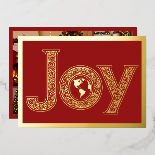 赤い地球と巨大な喜び，金ゴールド 箔シーズンカード (正面/裏面)