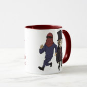 赤い報復者およびDawgの赤いマグ マグカップ (正面右)