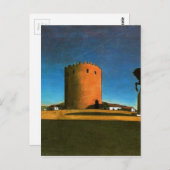 赤い塔byジョルジオ・デ・チリコ1913 ポストカード (正面/裏面)