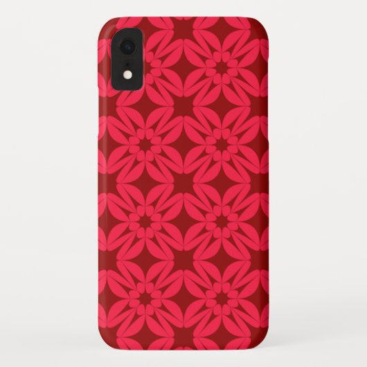 赤い壁紙パターンの装飾 Case-Mate iPhoneケース (裏面)