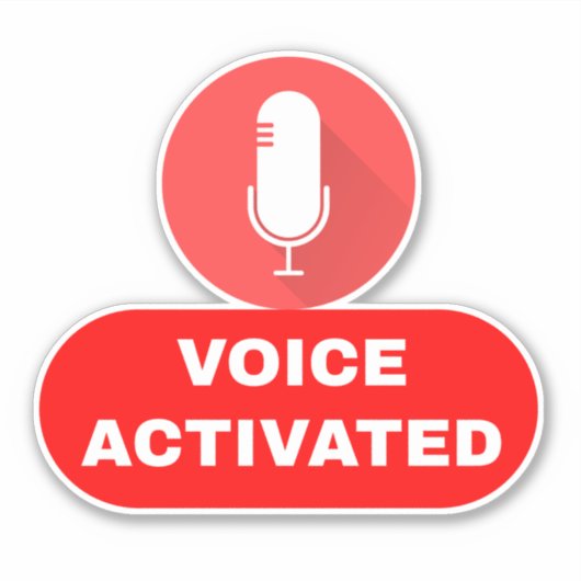 赤い声がアクティブ シール (正面)