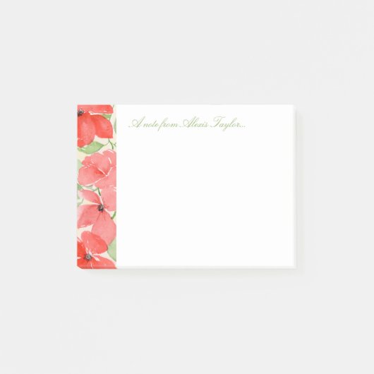 赤い夏のケシ ポストイット (正面)