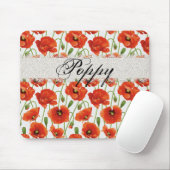 赤い夏のケシ マウスパッド (マウス)