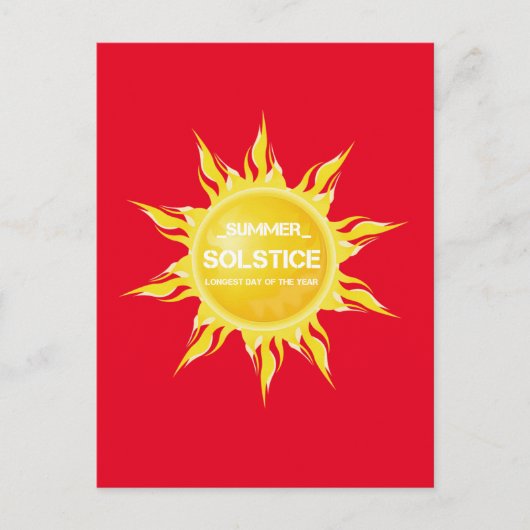 赤い夏の至年間で最も長い日 ポストカード (正面)