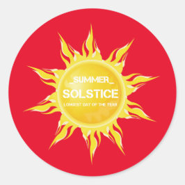 赤い夏の至年間で最も長い日 ラウンドシール