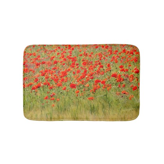 赤い夏の花 バスマット (正面)