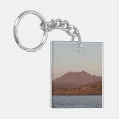 赤い夕日の空にシリンの丘 キーホルダー (正面左)