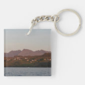赤い夕日の空にシリンの丘 キーホルダー (裏面)