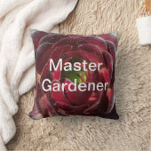 赤い多肉植物の植物写真 マスターガーデナー クッション (ブランケット)