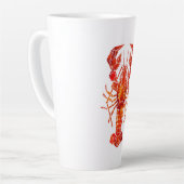 赤い多角形のロブスター カフェラテマグ (左アングル)