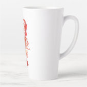 赤い多角形のロブスター カフェラテマグ (右)