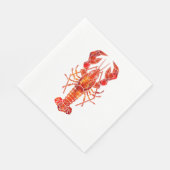 赤い多角形のロブスター スタンダードランチョンナプキン (角)
