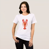 赤い多角形のロブスター トライブレンドＴシャツ (正面全面)
