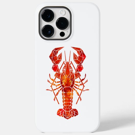 赤い多角形のロブスター Case-Mate iPhoneケース (裏面)